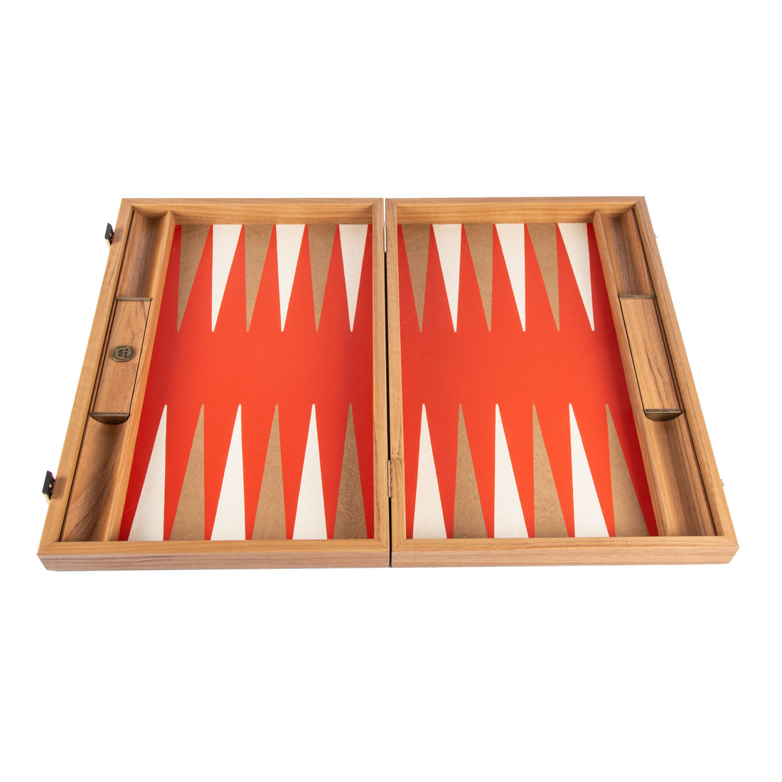 Premium Leatherette Cinnabar Red Backgammon Set - Premium Backgammon from MANOPOULOS Chess & Backgammon - Just €186! Shop now at MANOPOULOS Chess & Backgammon