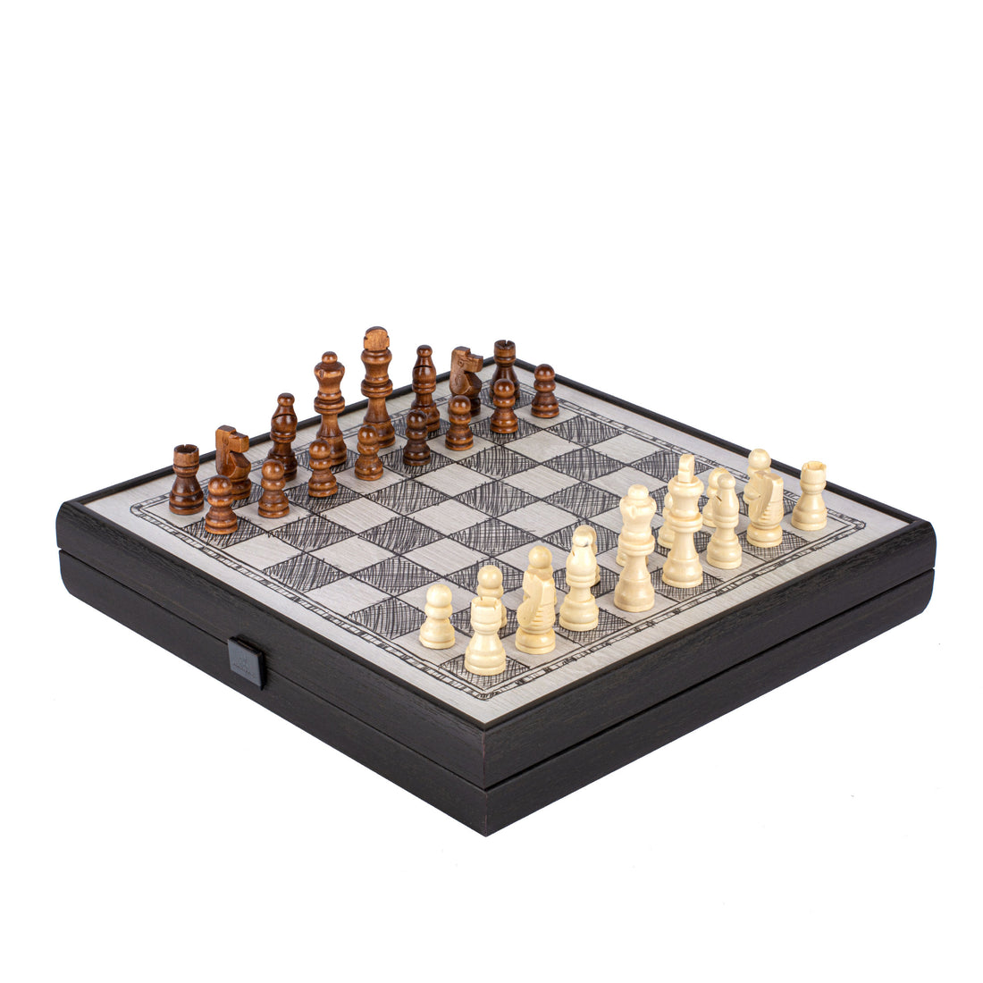Freehand Drawing Sketch 4-in-1 Combo Game Set: Chess, Backgammon, Ludo & Snakes featuring handcrafted Greek craftsmanship by MANOPOULOS Chess & Backgammon, artisan-made with premium materials, luxury board games, and timeless design. Handcrafted games, timeless design.