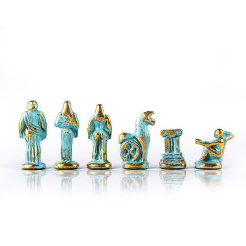 ARCHAIC PERIOD Chessmen (Large) - Blue/Brown