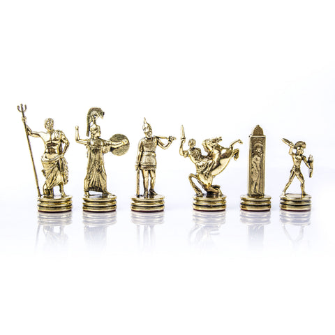 GREEK MYTHOLOGY Chessmen (Medium) - Gold/Silver