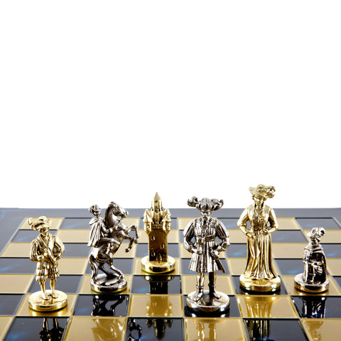 The Manopoulos Medieval Knights Luxury Chess Set with Wooden Case