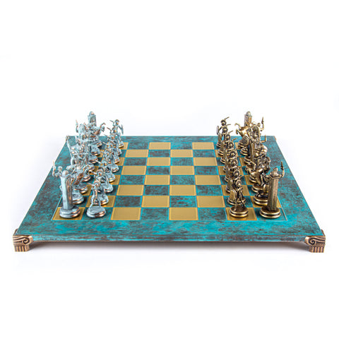 Large Chess Set Greek Mythology Characters Statue Sculpture Chess Board  Decor