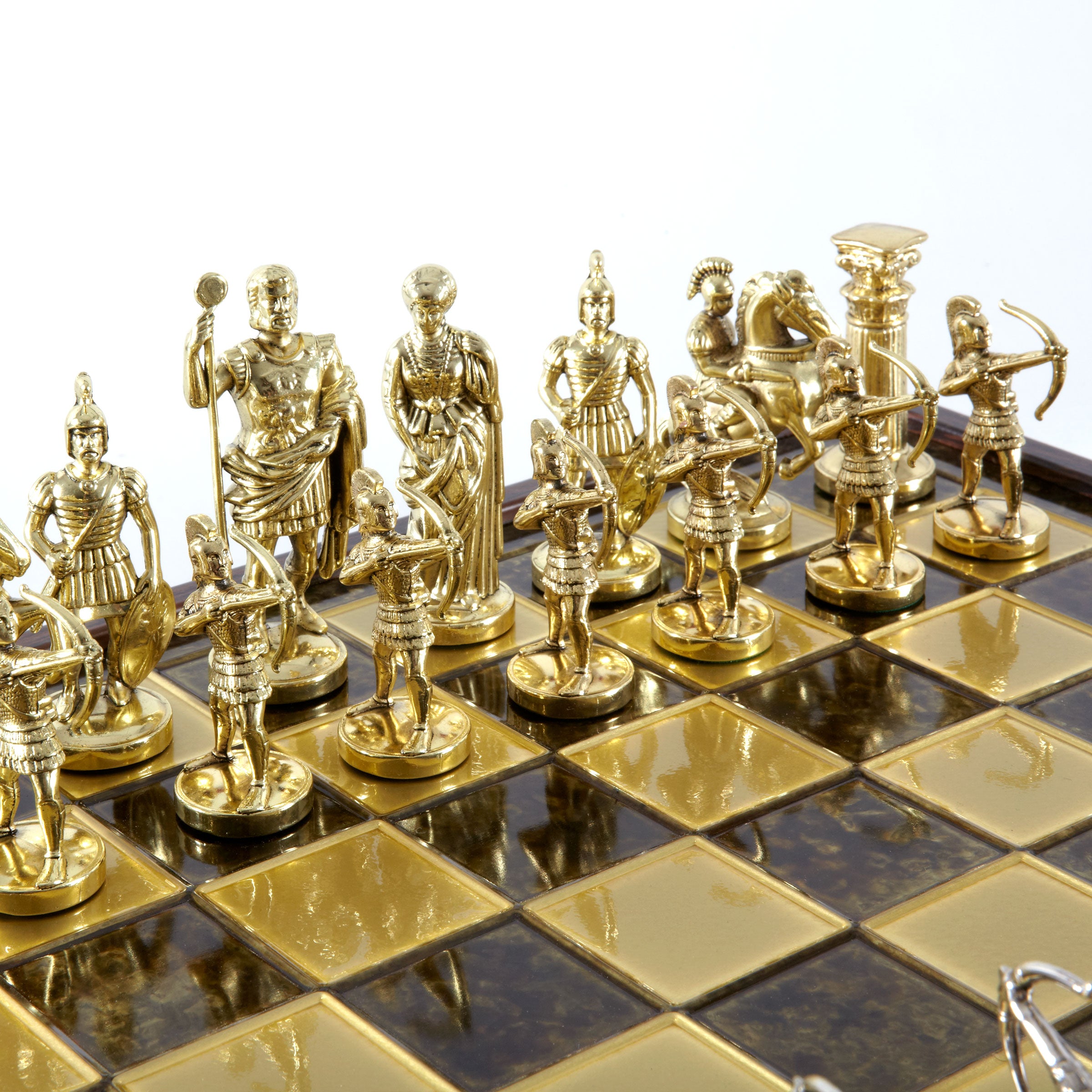 Large Handcrafted Archers Chess Set – Gold & Silver Chessmen