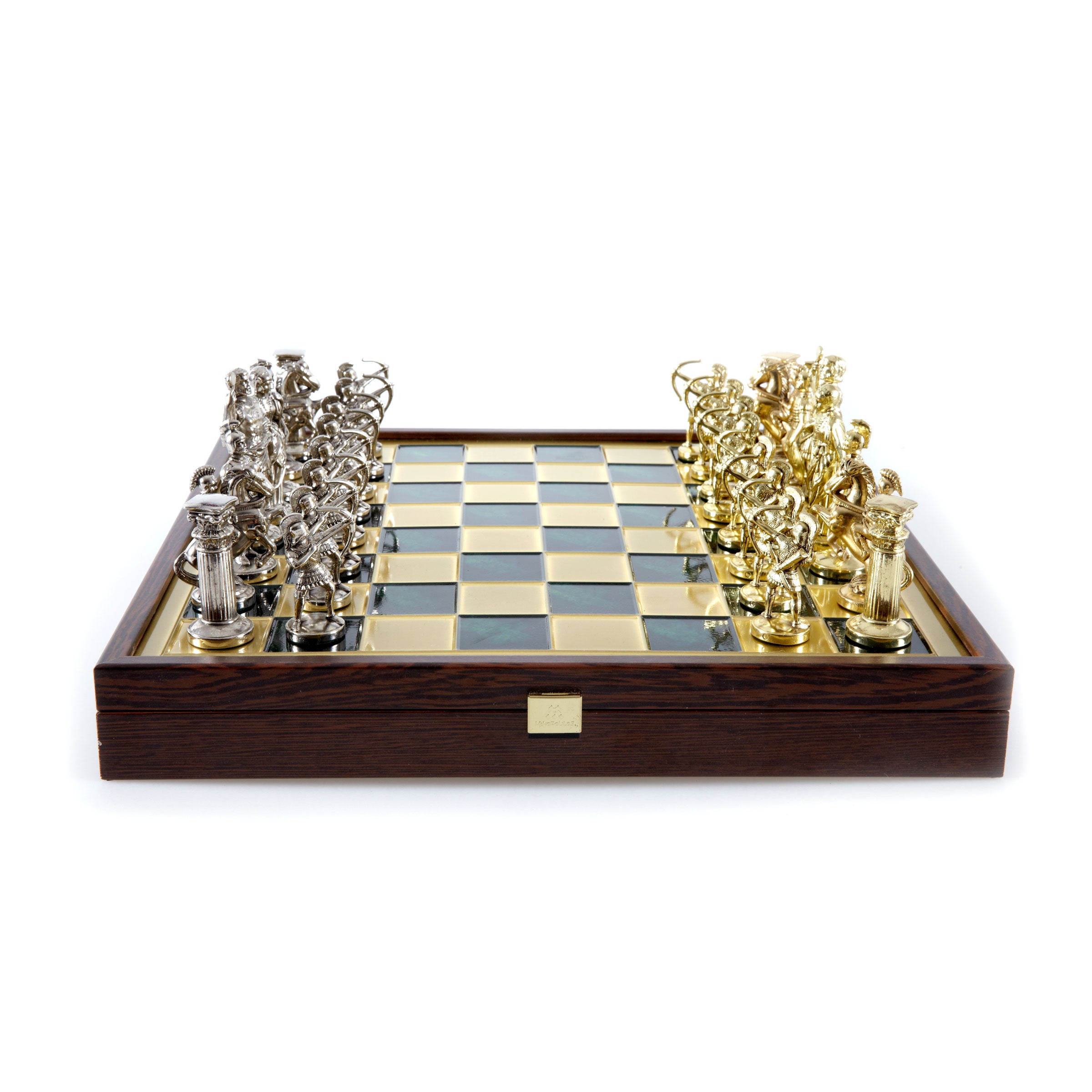 Large Handcrafted Archers Chess Set – Gold & Silver Chessmen