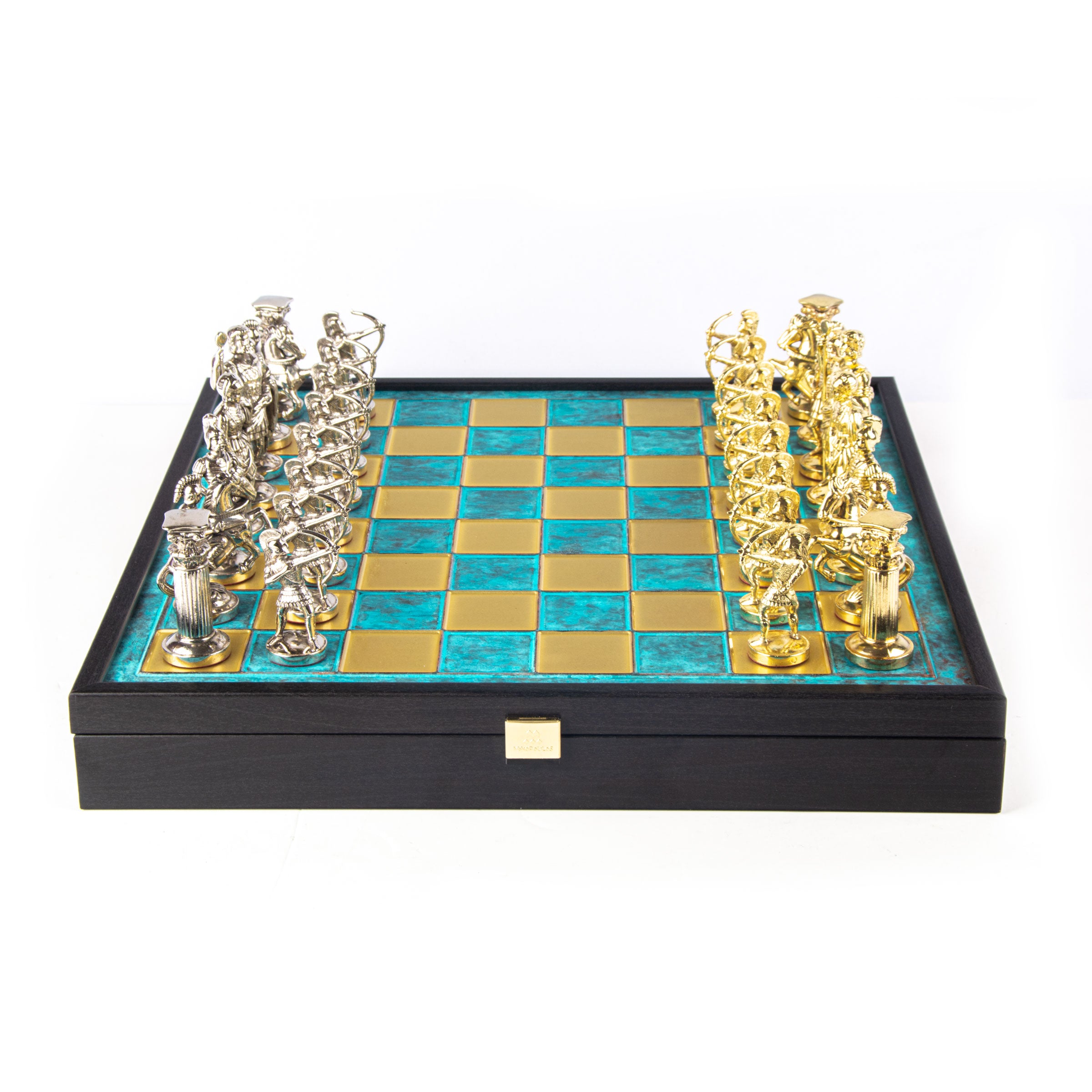 Large Handcrafted Archers Chess Set – Gold & Silver Chessmen