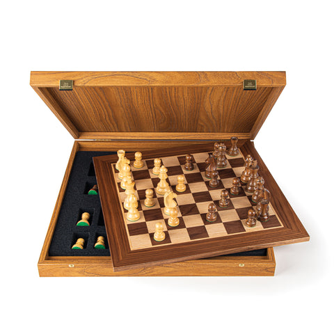WALNUT Chess set 50x50cm (Large) with Staunton Chessmen 8.5cm King