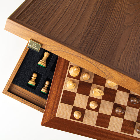 MAHOGANY Chess set 50x50cm (Large) with Staunton Chessmen 8.5cm King