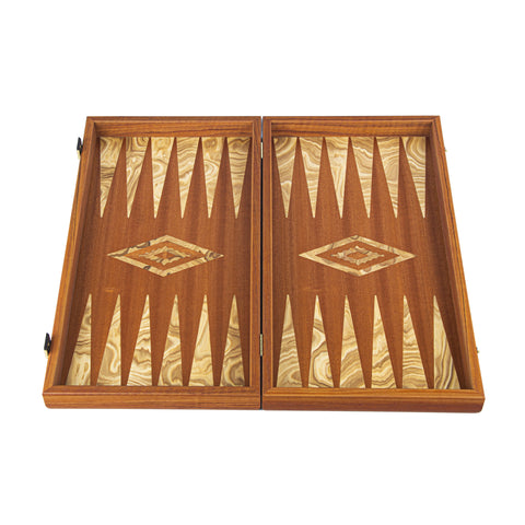 MAHOGANY & OLIVE WOOD Backgammon