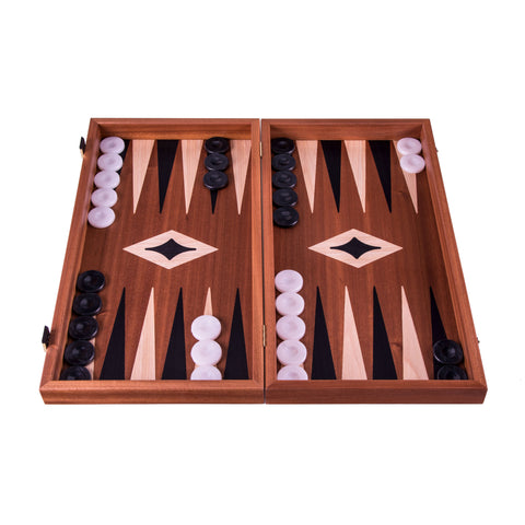 MAHOGANY Backgammon in black color