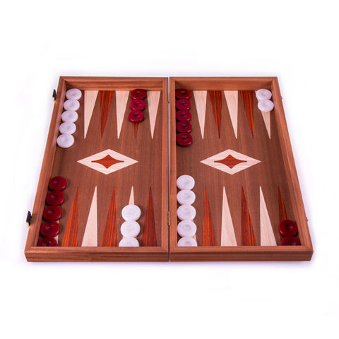 MAHOGANY Backgammon in red color