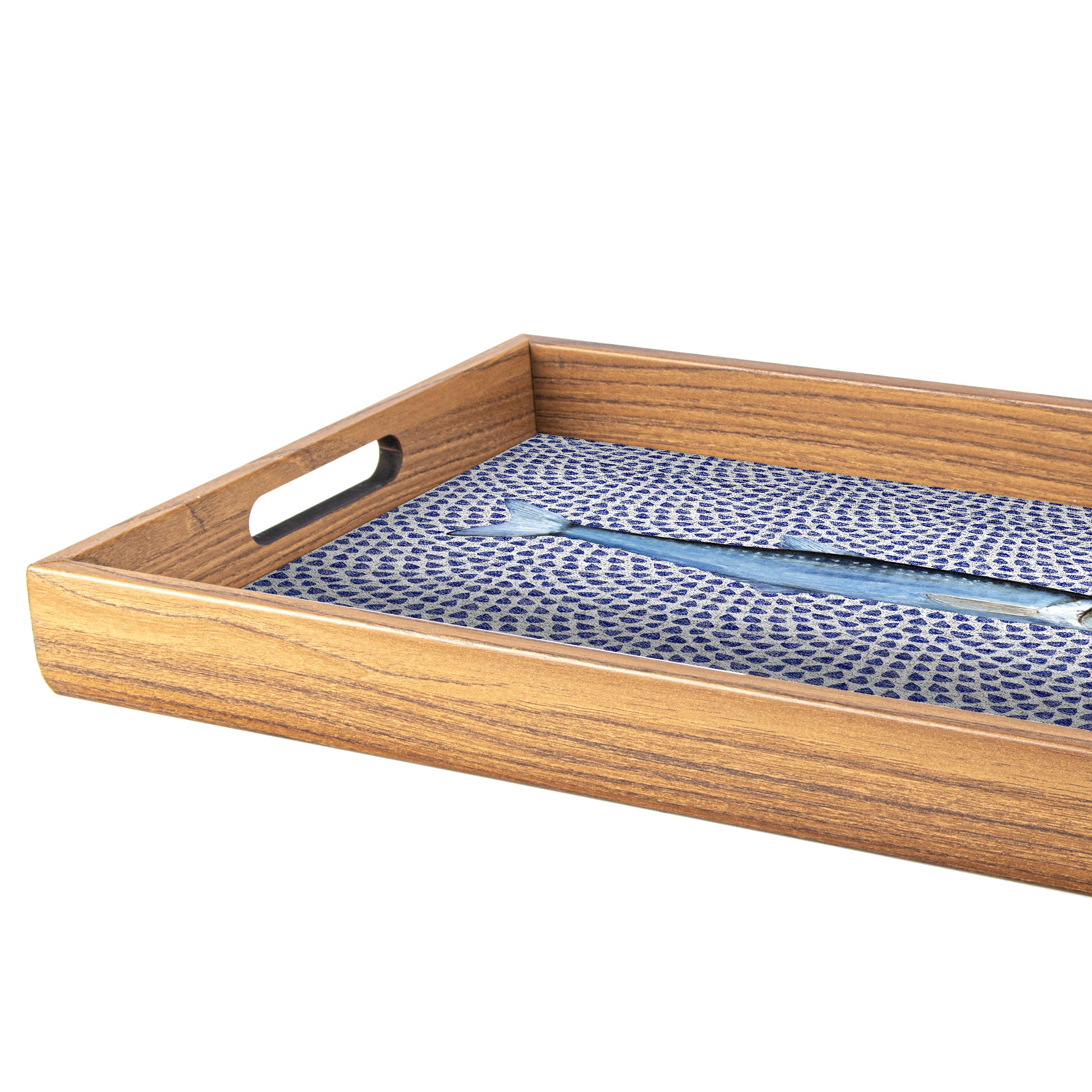 Unique Handcrafted Wooden Tray - Fish Design Decor & Serving