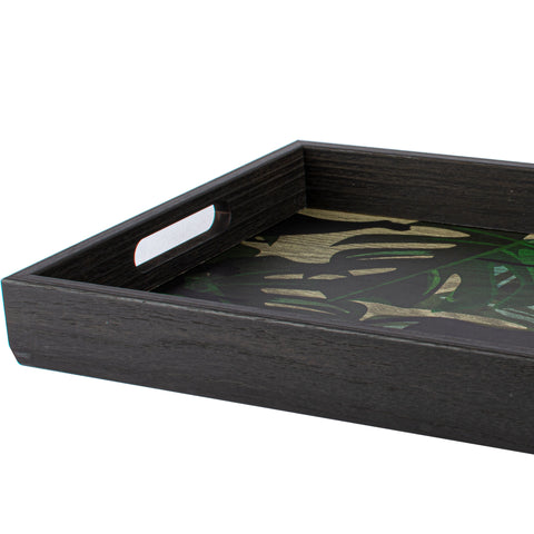 WOODEN TRAY with printed design - PANTHER