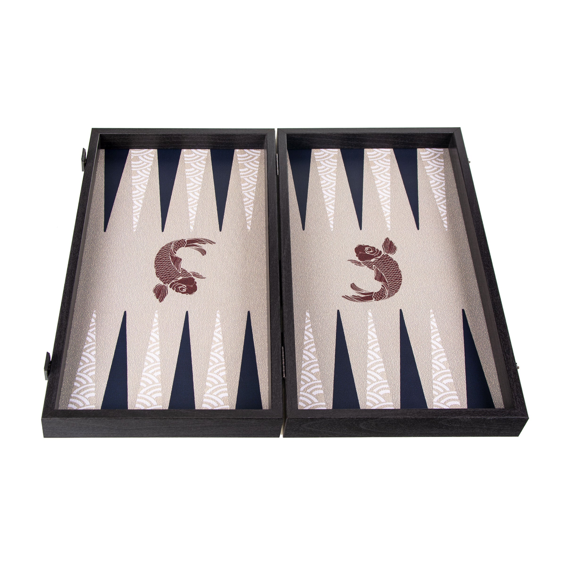 Handcrafted Japanese Koi Fish Backgammon Set - Artistic & Unique