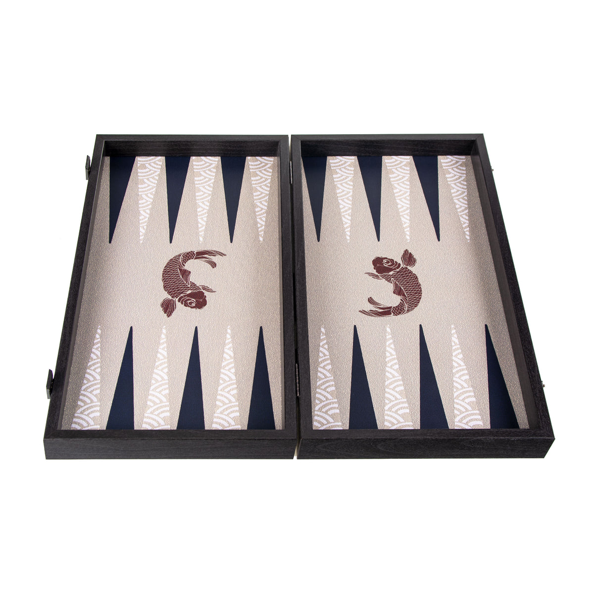 Fish Backgammon Table Handcrafted Japanese Koi Fish Backgammon Set - Artistic & Unique ...
