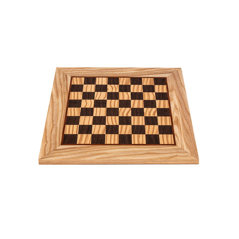 OLIVE WOOD & WENGE INLAID handcrafted chessboard 34x34cm (Small)