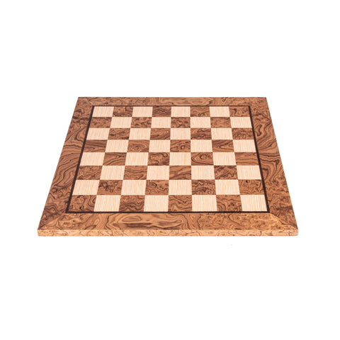WANLUT BURL & OAK INLAID handcrafted chessboard 40x40cm (Medium)