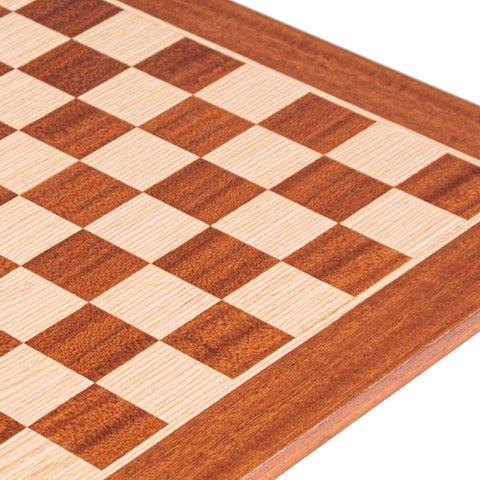 MAHOGANY WOOD & OAK INLAID handcrafted chessboard 50x50cm (Large)