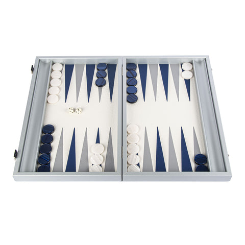 NAVY BLUE LEATHERETTE Backgammon