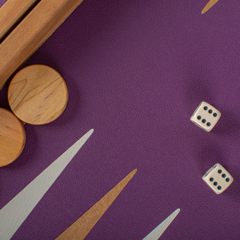 CROCODILE TOTE IN WINE PURPLE COLOR LEATHER Backgammon