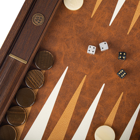 CROCODILE TOTE IN BROWN COLOUR LEATHER Backgammon