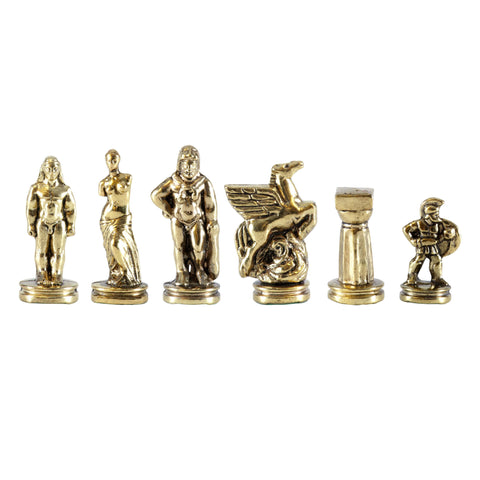 SPARTAN WARRIOR Chessmen  (Small) - Gold/Silver