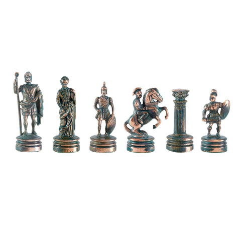 GREEK ROMAN PERIOD Chessmen (Small) - Gold/Green