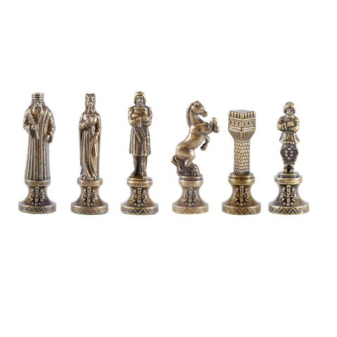 RENAISSANCE Chessmen (Medium) - Gold/Brown