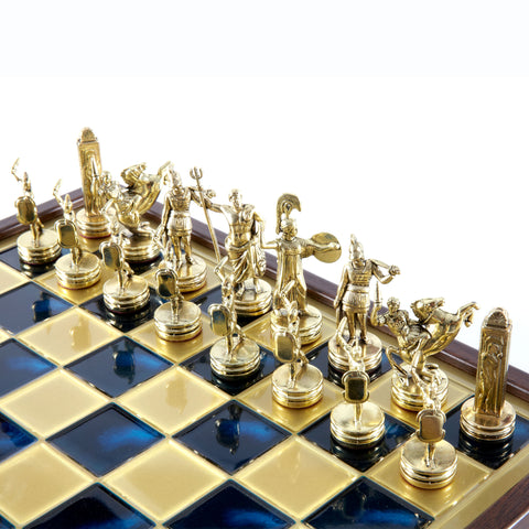 BAUHAUS STYLE Terracotta & White Chess set 40x40cm (Medium) with chessmen  8.5cm King